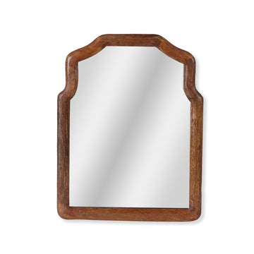 Arched Step-Top Wooden Mirror