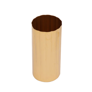 Tall Fluted Gold Metal Vase