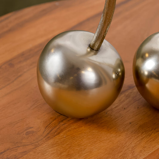 Metallic Cherry Sculpture for Coffee Table & Shelf Styling