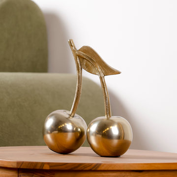 Metallic Cherry Sculpture for Coffee Table & Shelf Styling