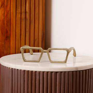 Statement Spectacles Metal & Inlay Tabletop Décor Object