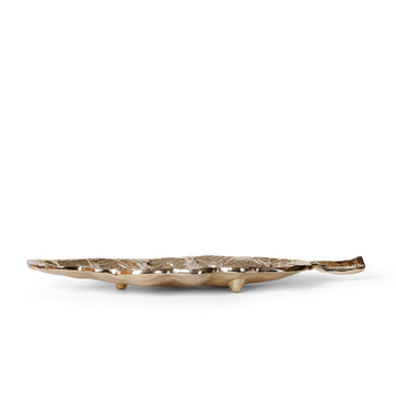 Gold Leaf Decorative Tray – Luxury Metal Serving & Display Platter