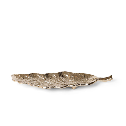 Gold Leaf Decorative Tray – Luxury Metal Serving & Display Platter