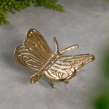 The Golden Flutter Decor Accent | Metal Butterfly Table Decor for Console & Coffee Table