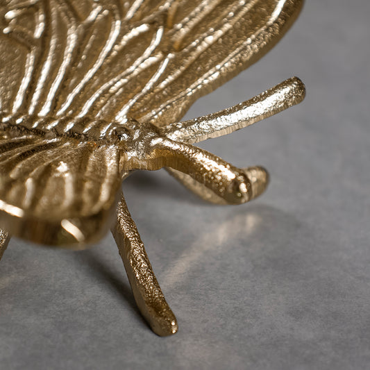 The Golden Flutter Decor Accent | Metal Butterfly Table Decor for Console & Coffee Table
