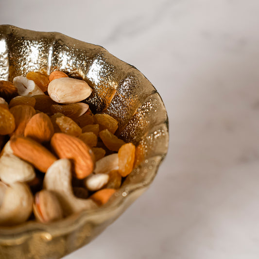 Flutter & Gather Bowl (Gold Metal Butterfly Accent)