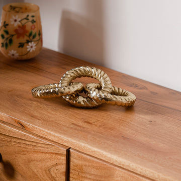 Golden Knot Decorative Sculpture for Modern Home Decor