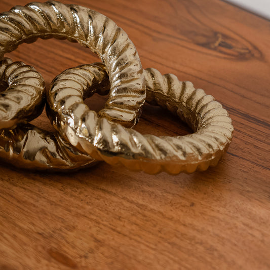 Golden Knot Decorative Sculpture for Modern Home Decor