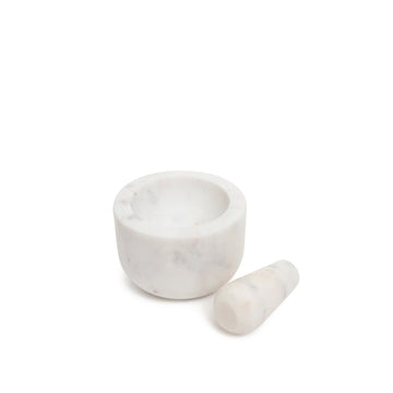 Mini White Marble Mortar & Pestle | Quick Seasoning Grinder
