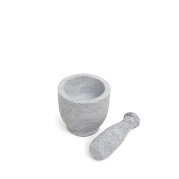 Grey Marble Mortar & Pestle | Compact Herb & Spice Grinder