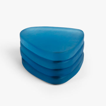 Blue Resin Abstract Coasters – Stylish Modern Table Protection