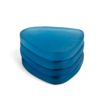 Blue Resin Abstract Coasters – Stylish Modern Table Protection