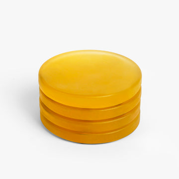 Amber Resin Round Coasters – Modern Handmade Table Accessories