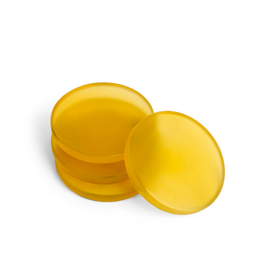 Amber Resin Round Coasters – Modern Handmade Table Accessories