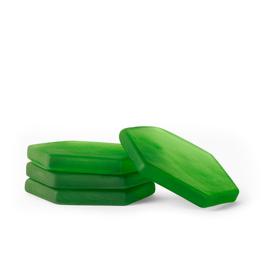 Green Resin Hexagon Coasters – Modern Decorative Coaster Set