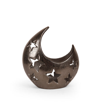 Crescent Moon Star Cutout Tealight Holder