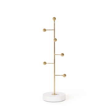 Gold Jewelry Display Stand with Marble Base