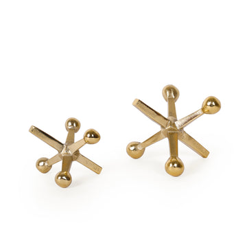 Gold Jack Decorative Sculpture Set – Modern Tabletop Home Décor Accent