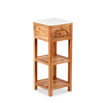 Wooden Side Rack with Drawer – Compact Storage Stand