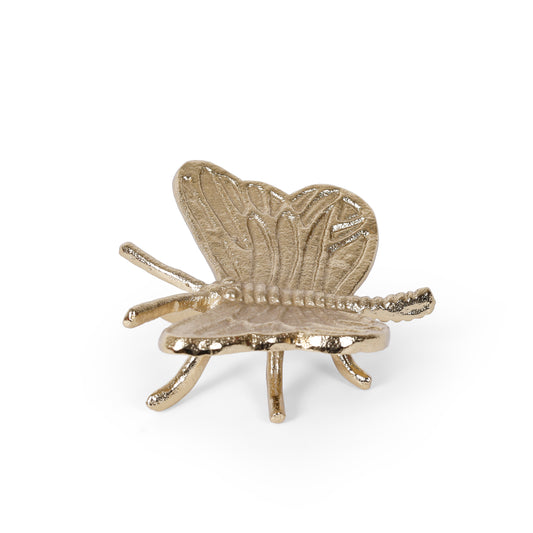 The Golden Flutter Decor Accent | Metal Butterfly Table Decor for Console & Coffee Table