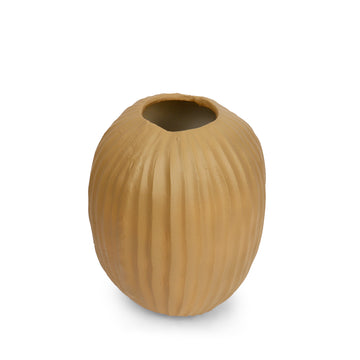 Ribbed Round Vase