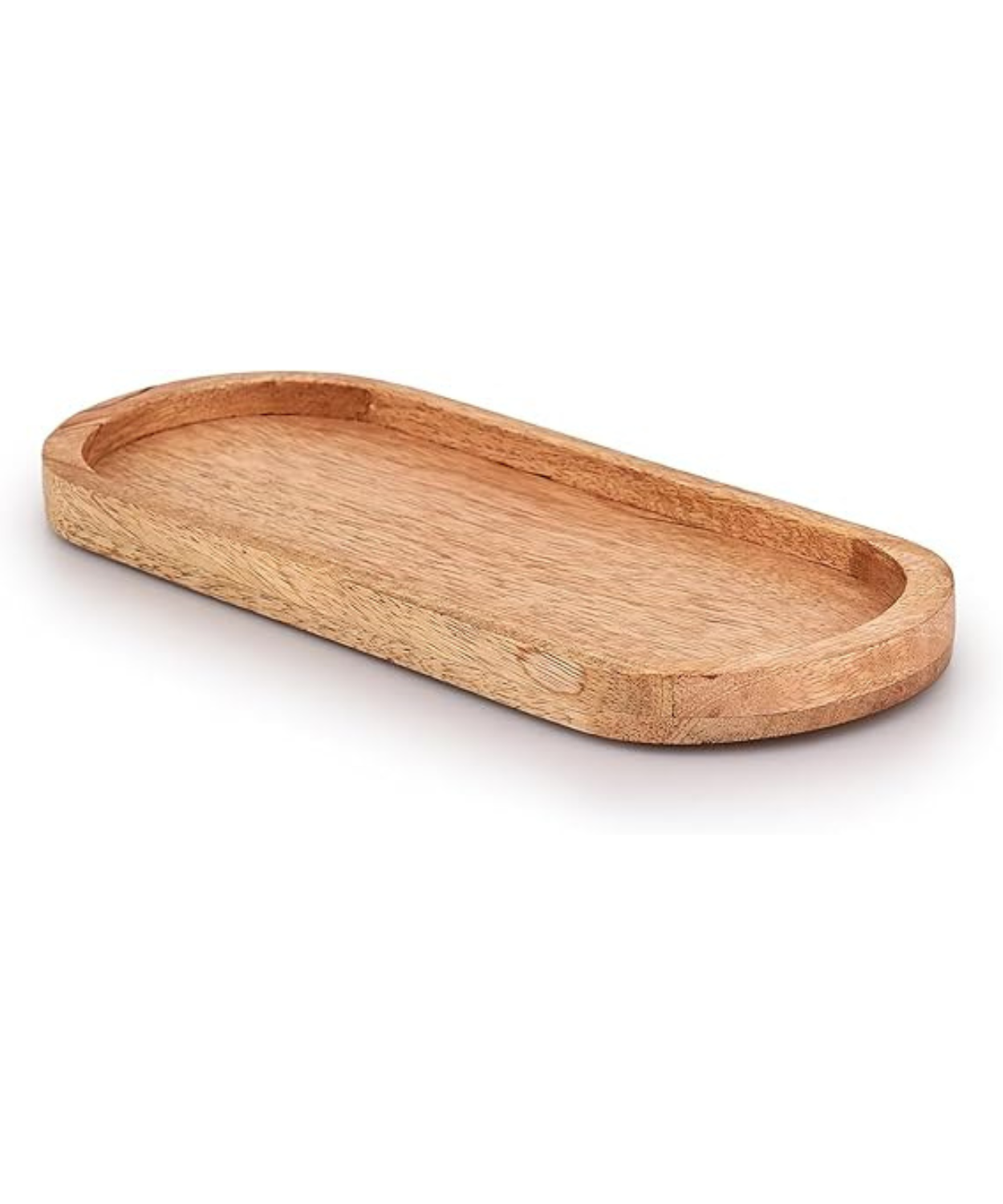 Set of 3 Wooden Oval Trays for Bathroom, Vanity & Dining Table