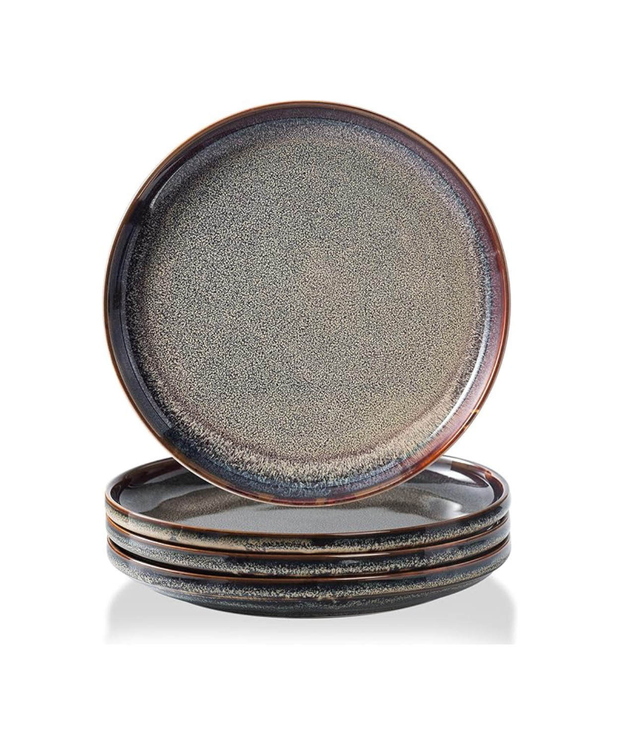 Ceramic Flat Plates Set of 4 - The Dessert, Salad, Appetizer, Small Lunch, etc Plate