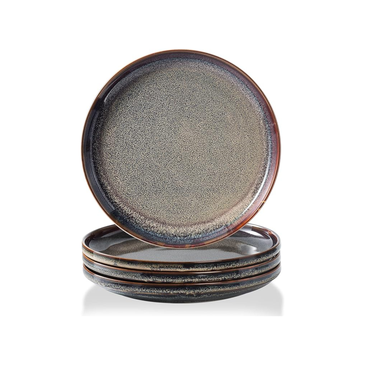 Ceramic Flat Plates Set of 4 - The Dessert, Salad, Appetizer, Small Lunch, etc Plate