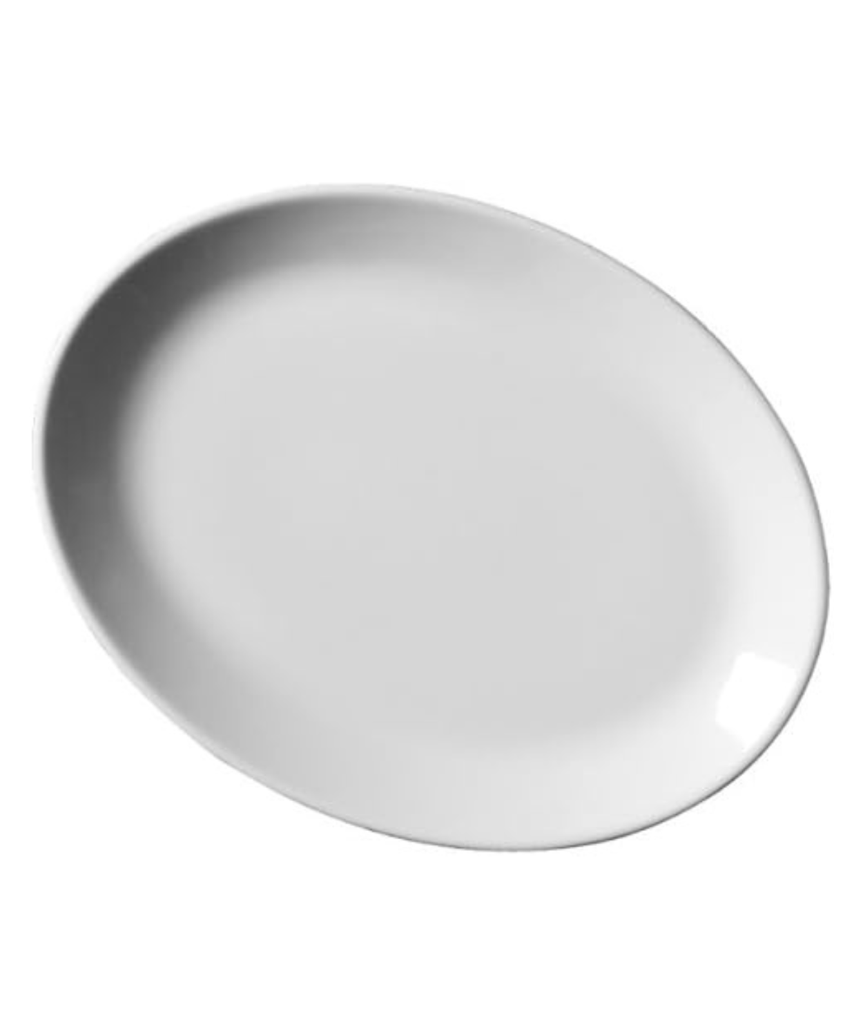 White Oval Ceramic Serving Platter for Snacks & Main Dishes