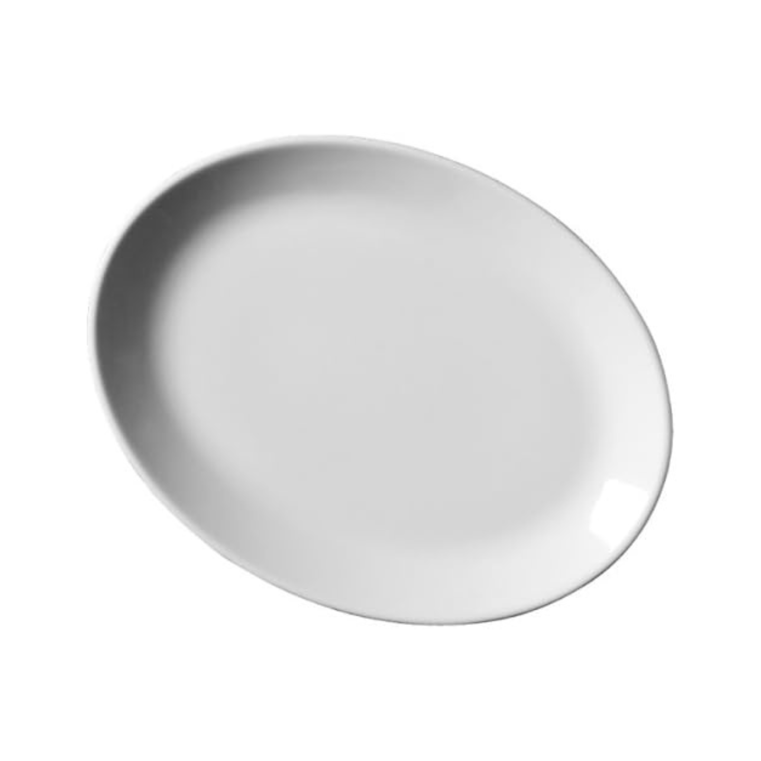 White Oval Ceramic Serving Platter for Snacks & Main Dishes