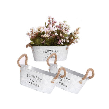 Metal Flower Bucket Vintage Creative Iron Flower Holder Planter