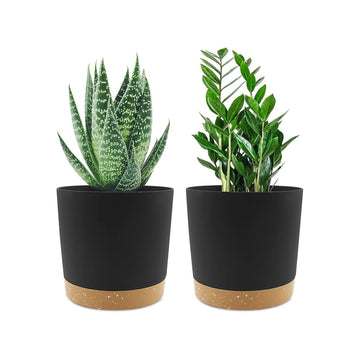 Indoor Plants with Drainage Holes & Saucer, Outdoor Flower Pots