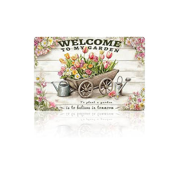 ron Painting, Gardening Gifts for Gardening Lovers and Yard Outdoor Decor (White)