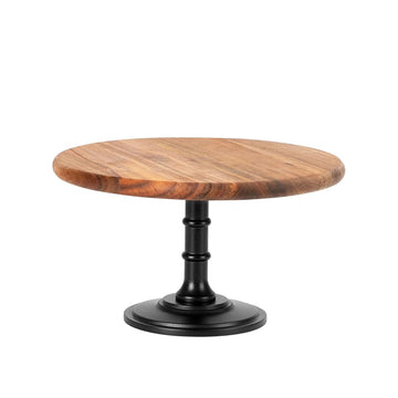 Cup Cake Stand 1 Tier | Medium | Wooden Tower Tiered Dessert Stand with Oak Pedestal