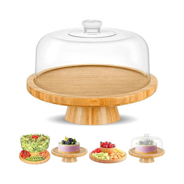 Cake Holder Serving Platter, (30cm) Round Veggie Stand and Salad Bowl, Decorative