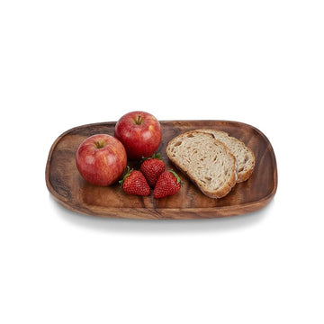 Decorative Acacia Wood Dinner Plates Classic Irregular Serving Trays